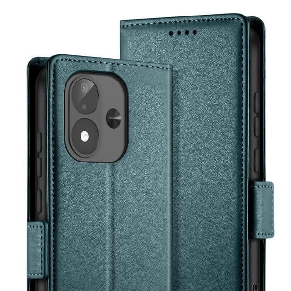 Redmi Note 17 Sarjan Älykäs Kirja Lompakko Kotelo, jossa on Tuki, Metsäviher Grön