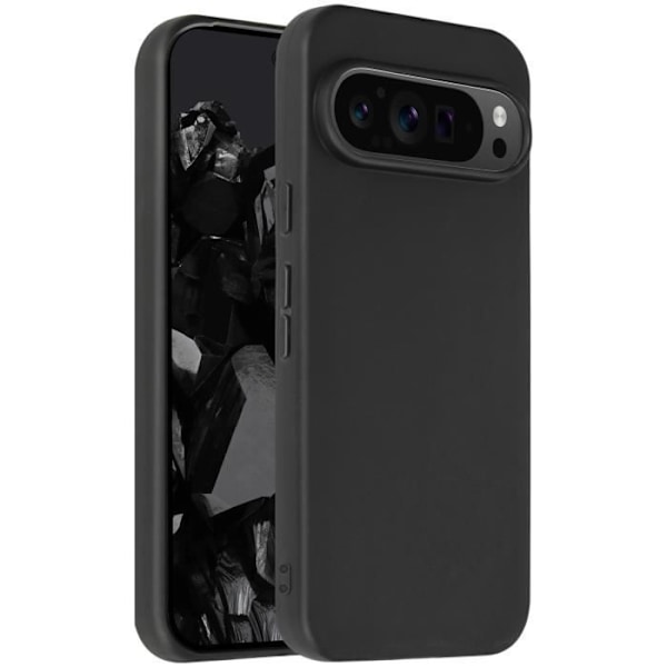 Fodral för Google Pixel 9 och Google Pixel 9 Pro Soft Matte Soft Touch Black Svart
