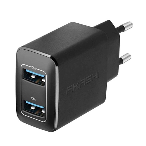 Lader AC AKASHI ALT 2 USB CHB Sort