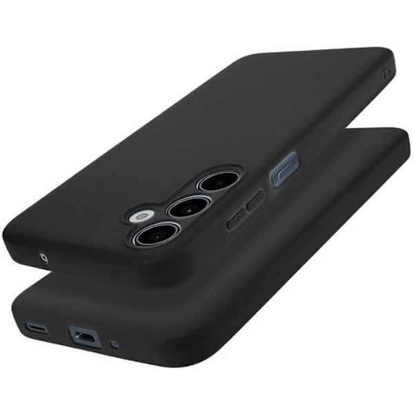Silicone Soft Matte Black Case for Samsung Galaxy M35 Svart