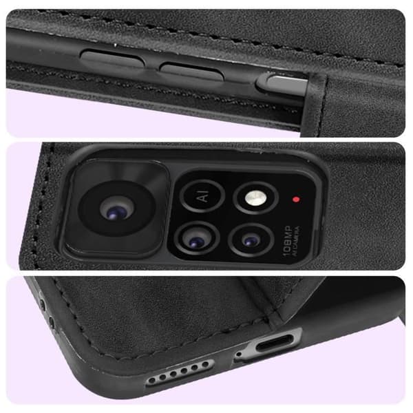 Etui til Xiaomi Redmi Note 11 Pro 5G - AVIZAR - Sort - Kortholder og videounderstøttelse Svart
