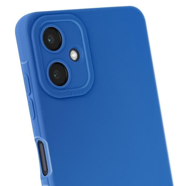 Coque - Samsung - Galaxy A06 - Mjuk Silikon - Skyddad Kamerablock - Soft-touch Yta Blå