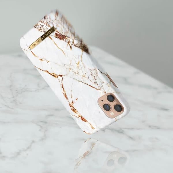 Coque iPhone 11 Pro Carrara Gold Rigid Design Enkel Ideel til Sverige