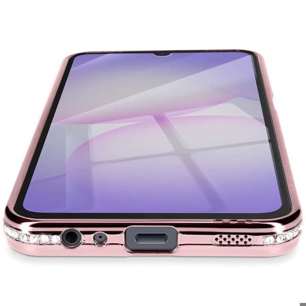 Coque Magsafe - AVIZAR - Galaxy A07 - Rose - Strass - Beskyttelse mod stød Rosa
