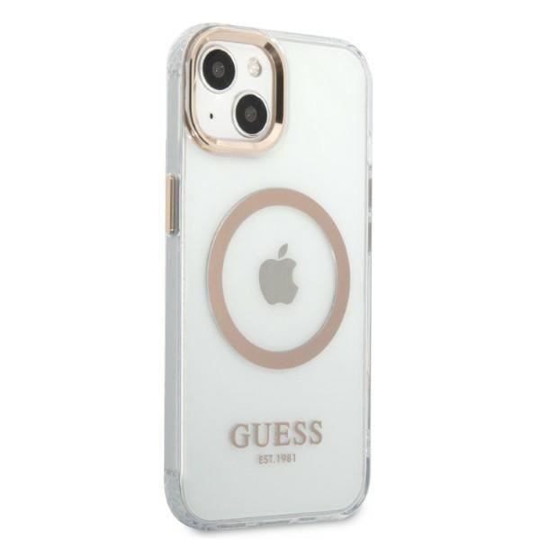 Guess Metal Outline MagSafe - Etui til iPhone 13 (Klar) - 3666339057145