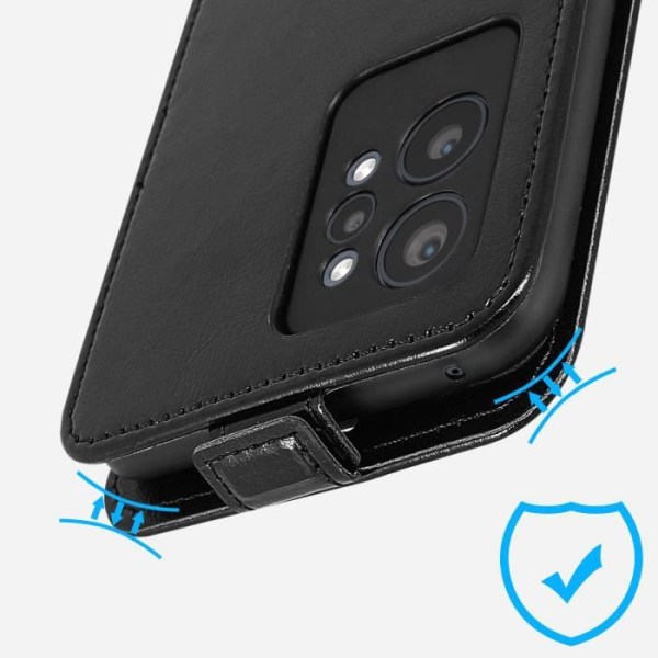 Realme GT 2 Pro Case Lodret Flip Card Holder Sort