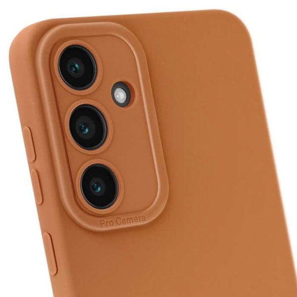 Coque för Samsung Galaxy S24 FE Silikon Matt Kamera Blockerad Brun kastanj