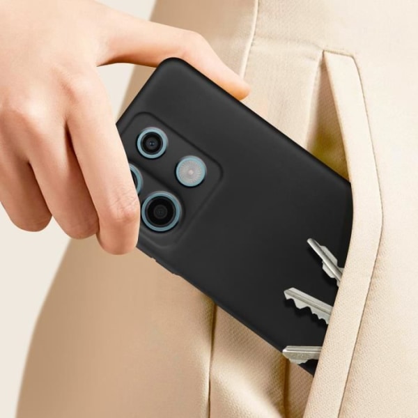 Fodral till Xiaomi Redmi Note 13 5G - AVIZAR - Halvstyv matt - Svart - Stötsäkert och repskyddande Svart