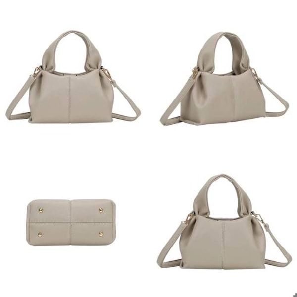 Taske til kvinder med aftagelig skulderrem Gallantry Taupe Beige