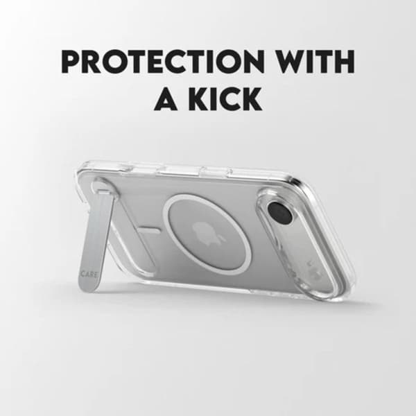 MagSafe-skal för iPhone Air Stötskydd med Fällbar Ställning Panzer Glass Transparent Vit