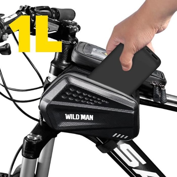 Cykeltaske - AVIZAR - Wildman ES6 - Vandtæt - 1L - 3 Touch rum Svart