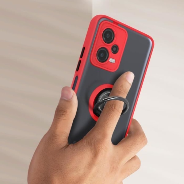 Sormuskotelo Redmi Note 12 5G Red Ring Case
