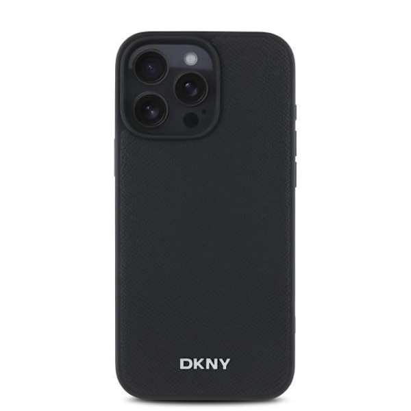 DKNY Musta MagSafe iPhone 16 Pro -Elegantti Kuori Metallilogolla Svart