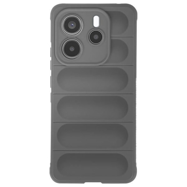 Skyddande fodral för Xiaomi Redmi Note 14 5G Stöttålig Silikon Texturerat mönster 3D Silver Grå