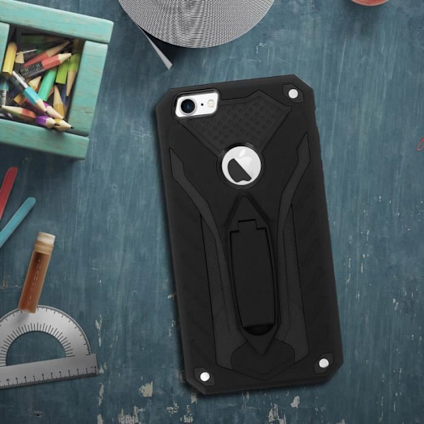 Coque - Forcell - Phantom - iPhone 7/8 - Hybrid Beskyttelse - Indbygget Støttefunktion Svart