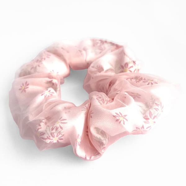Chouchou - AVIZAR - Dubbel Drapé Blommig - Delikat Förkläde - Rosa - Bohémisk-Chic Rosa