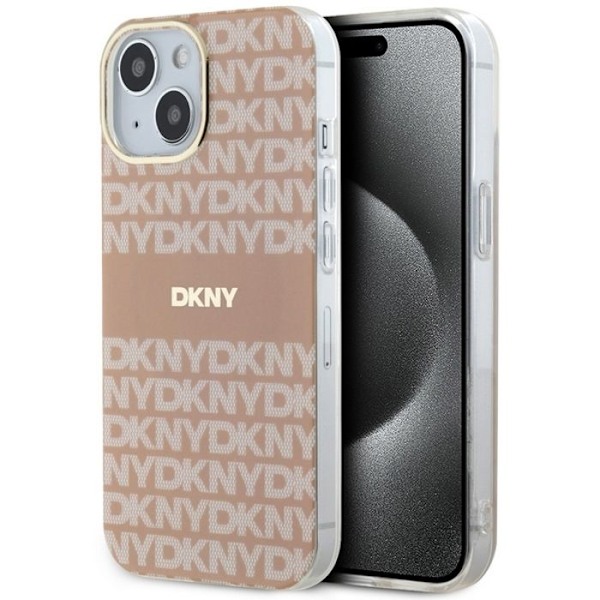 iPhone 15-fodral - DKNY IML DKNY IML Mono & Rand MagSafe (DKHMP15SHRHSEP) - Rosa