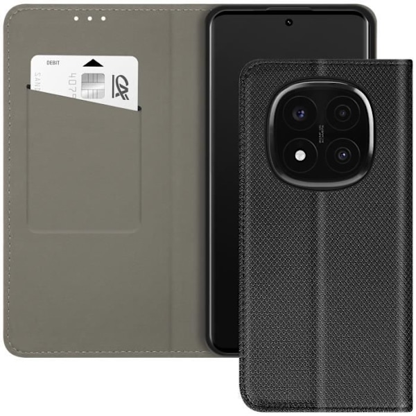 Redmi Note 14 Pro ja 14 Pro Plus Musta Magneettikorttitasku Svart