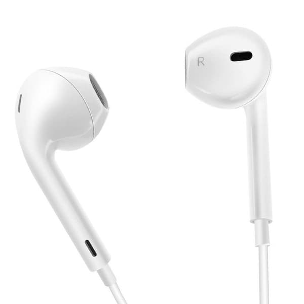Öronproppar - MAYAXESS - Galaxy S25 FE - USB-C - Inbyggd mikrofon - Optimal komfort Vit