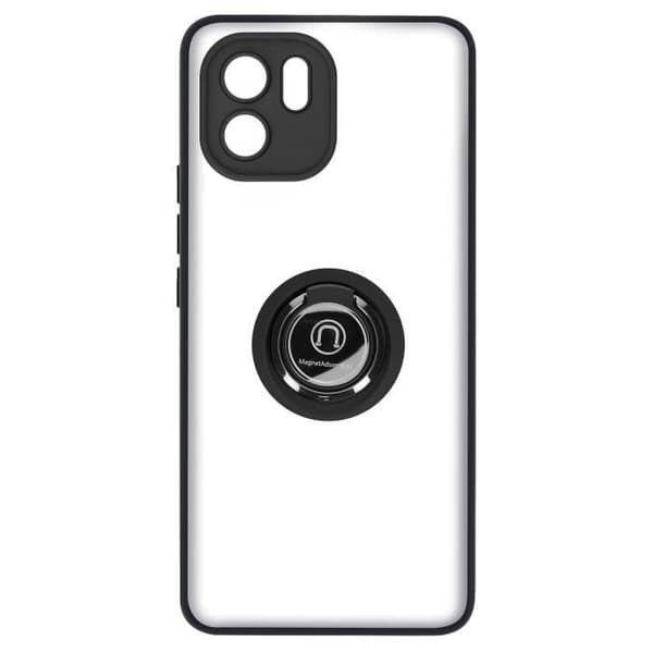Skyddsskal - Xiaomi - Redmi A1 - Bimaterial - Hållring - Videostöd Svart