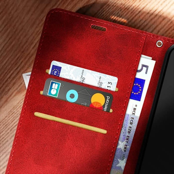 Nokia G22 Wallet Case punainen kotelo Röd