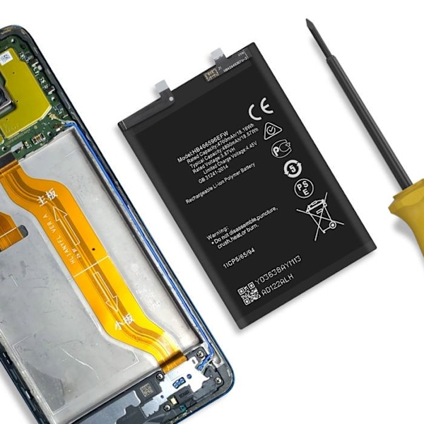 Internt batteri til Honor Magic 4 Lite 5G og 4G Kapacitet 4800mAh Sort Svart