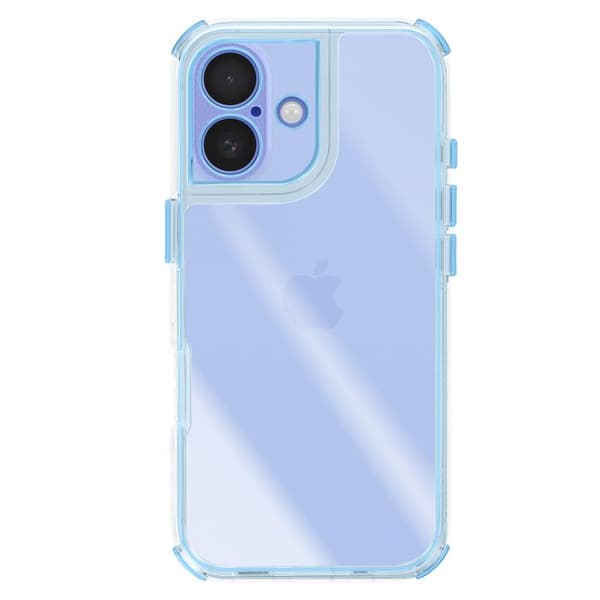 Skyddsfall för iPhone 17 Förstärkt Bi-Material Texturerad Halkfria Blå Blå