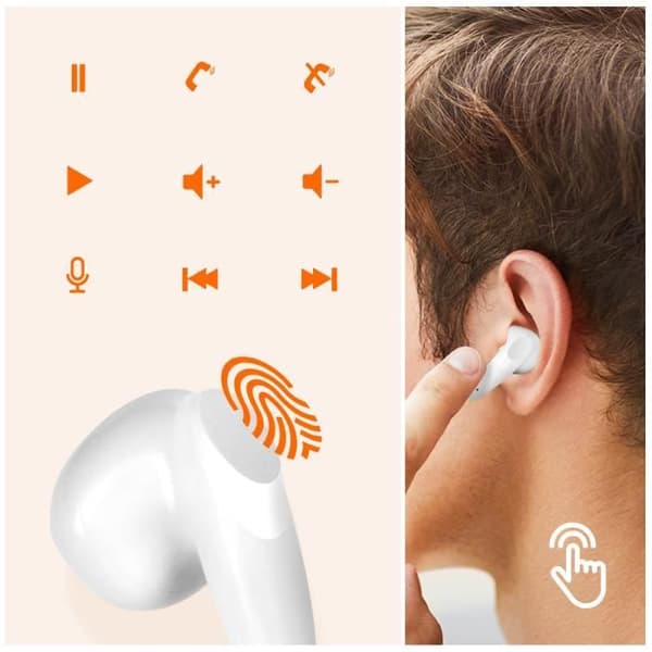 Bluetooth-hörlurar - LinQ - In-ear - Vit - Handsfree-kit - 220mAh Vit