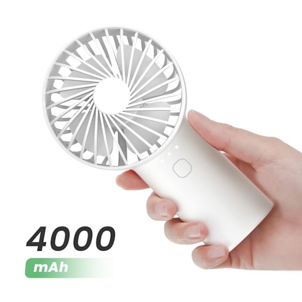 Bærbar 2-i-1 Blæser 4000mAh Batteri USB-C Opladning Lommelygte Akashi Hvid Vit