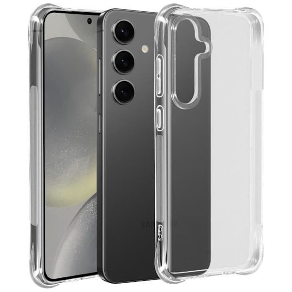 Suojakuori Samsung Galaxy S24 FE:lle - AVIZAR - Iskunkestävät joustavat vahvistetut kulmat - Läpinäkyvä Transparent