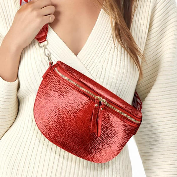 Glamour Shiny Gallantry Crossbody bæltetaske Rød Röd