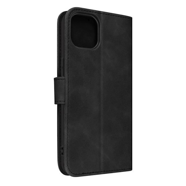 iPhone 13 - Forcell - Tender Book - Samettiefekti - Musta - Lompakkotuki Videolle Svart