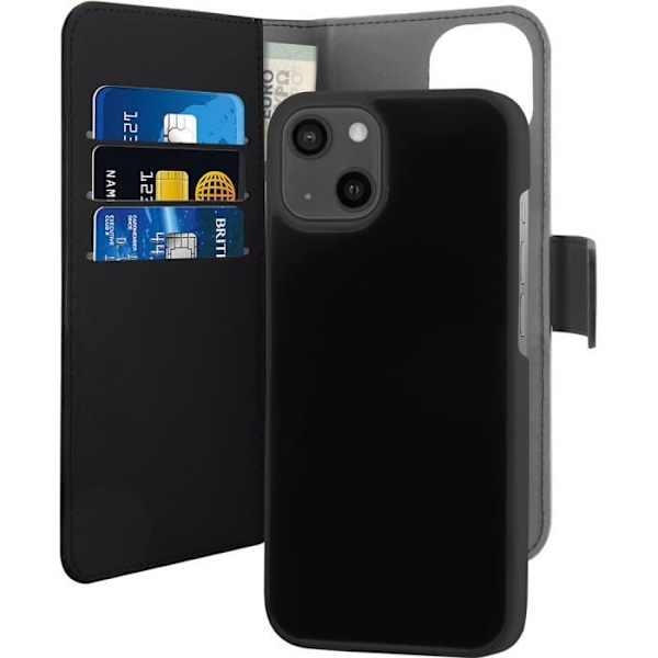 Coque - Puro - iPhone 13 mini - Magnetisk 2 i 1 - Sort - Hård Svart