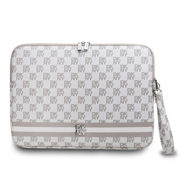 Laptop Sleeve 15-16 inches - Checkered and Striped Patterns - Beige