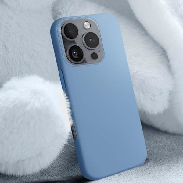 Kotelo iPhone 16 Prolle - AVIZAR - Puolijäykkä Soft-touch - Sininen - Iskunkestävä ja naarmuuntumaton Blå