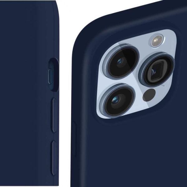 Cover til iPhone 15 Pro Max Semi-stiv Soft-touch Fast Cover Midnight blue Blå