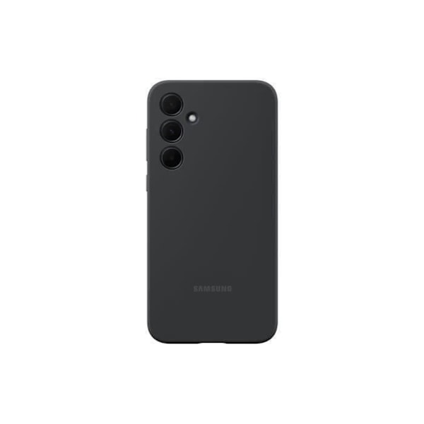 Samsung Galaxy A35 5G:n musta silikonikuori ja puhelintelineet