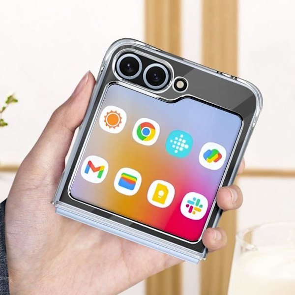 MagSafe-kotelo Samsung Galaxy Z Flip 6 kovalle kulmille iskunkestävä läpinäkyvä Transparent