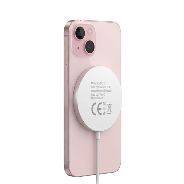 MagSafe-oplader til iPhone 15 Plus 15W Magnetisk Mayaxess Hvid Vit