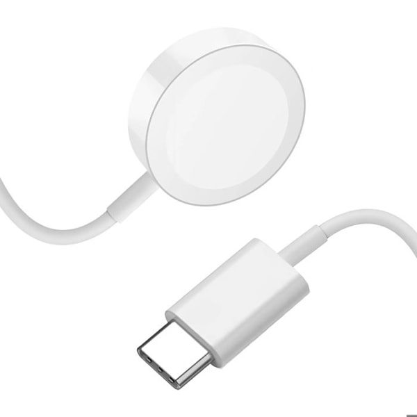 Apple Watch 5W: n magneettikaapeli USB-C:n kompaktilla liittimellä Bwoo Valkoinen Vit