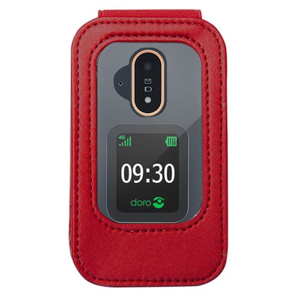 Doro 7080 / 6880 / Leva Folio Flap -puhelintasku BigBen Punainen Röd