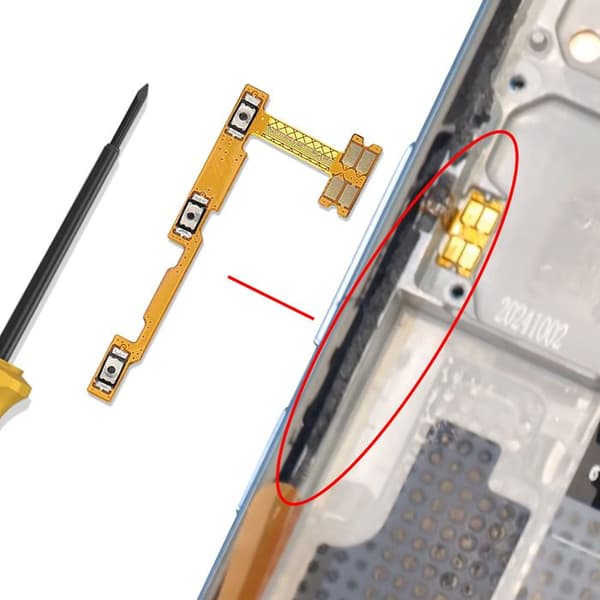 Nappe Power- ja Volume-napit Redmi Note 14 Pro 4G Kulta Gul