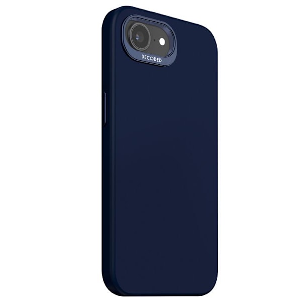 Coque för iPhone 16e MagSafe Antimikrobiell Soft Touch Decoded Mörkblå Blå
