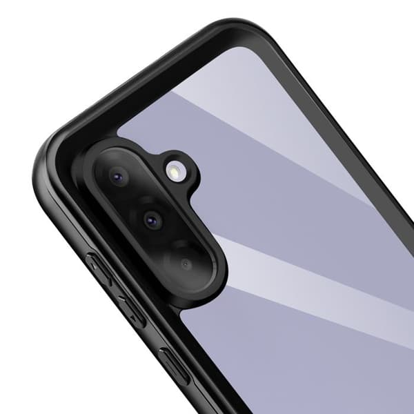 Heldeksel til Galaxy A37 Vandtæt IP68 med Matchende Håndledsrem Redpepper Sort Svart