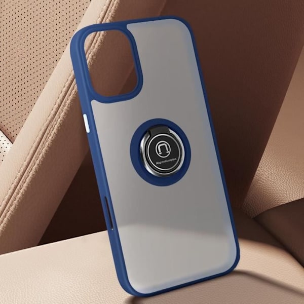 Fodral för iPhone 16 Plus AVIZAR - Metal Ring Video Support - Midnight Blue Blå