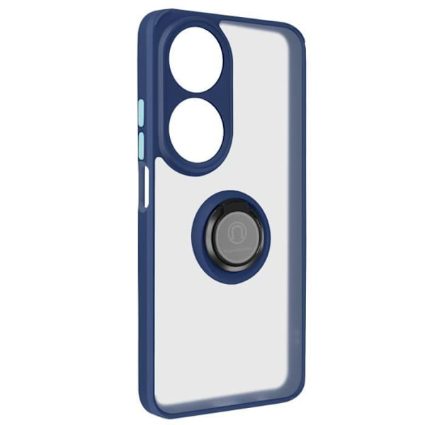 Stødsikker hårdt etui til Honor 90 Smart - AVIZAR - Metal Ring Video Support - Blå Blå