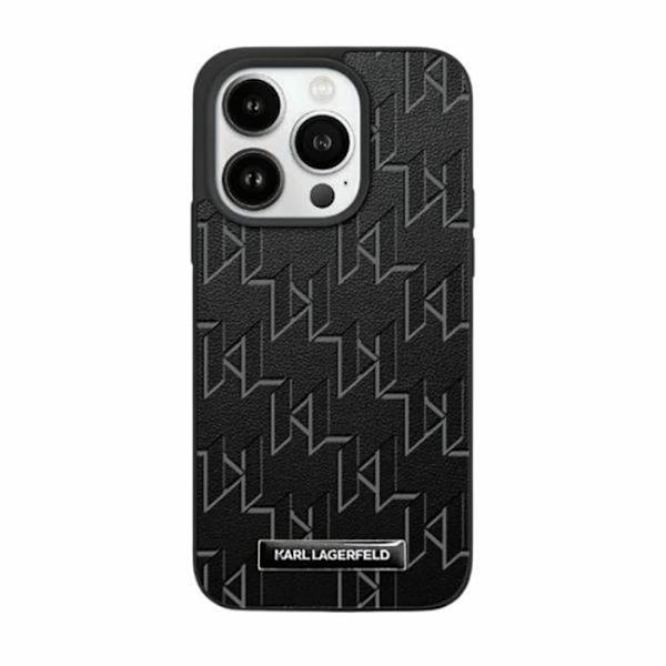 Telefoncover - Karl Lagerfeld - iPhone 15 Pro Max - Eco Læder - Anti-ridsebeskyttelse - Luksuriøs svart