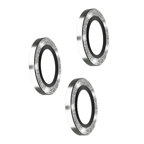 Kamerafilm iPhone 14 Pro og 14 Pro Max Hærdet glas Sølvglitterkontur Pengar