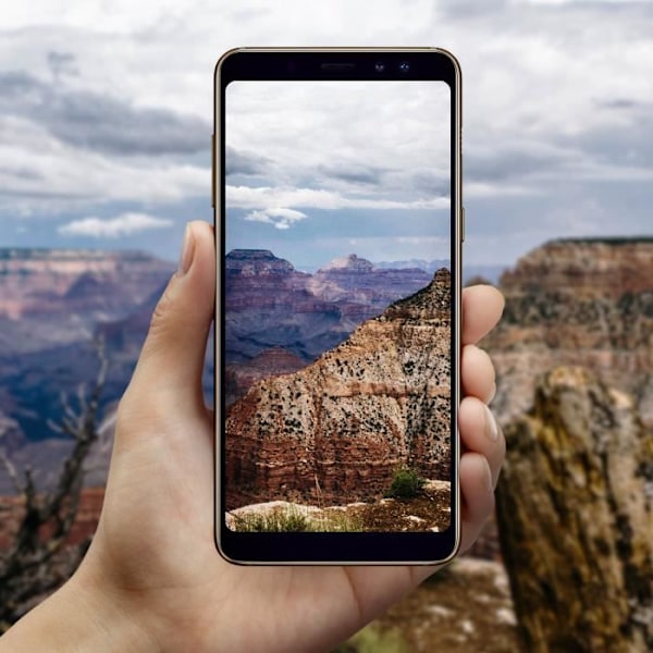 Takakamera - Samsung - Galaxy A8 - Vaihto - 100% yhteensopiva - Integroitu liitäntäkaapeli Svart