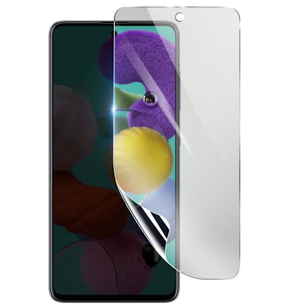 Skärmskydd - 3MK - Samsung Galaxy A51 - Stötsäker Hydrogel - Genomskinlig - Reptålig Transparent